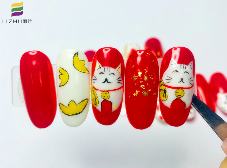 新年美甲，南寧專業(yè)美甲學(xué)校作品