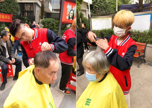 學(xué)員江南華府免費(fèi)理發(fā) | 廣西南寧美發(fā)學(xué)校實踐教學(xué)