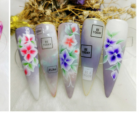 彩繪花朵美甲，南寧美甲學(xué)校排行榜推薦
