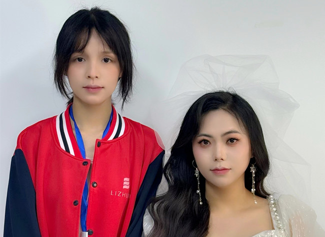 白紗韓式披發(fā)新娘，廣西培訓(xùn)美妝師作品