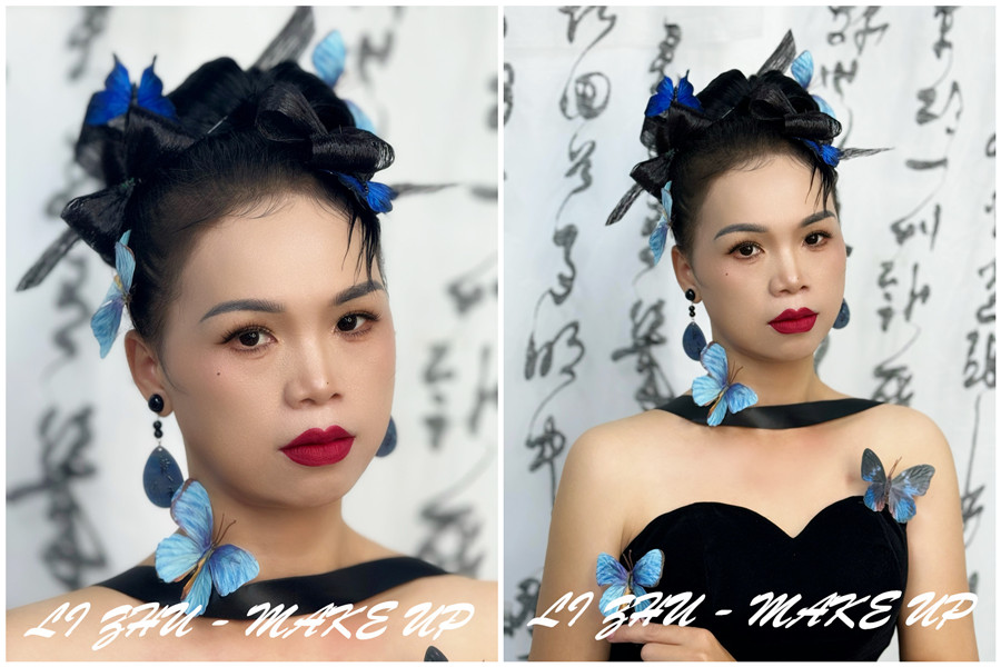 新中式造型，?廣西化妝培訓(xùn)職業(yè)作品