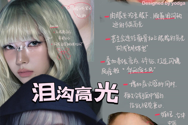 韓國(guó)蕞流行的高光打法教程，廣西彩妝美妝師分享