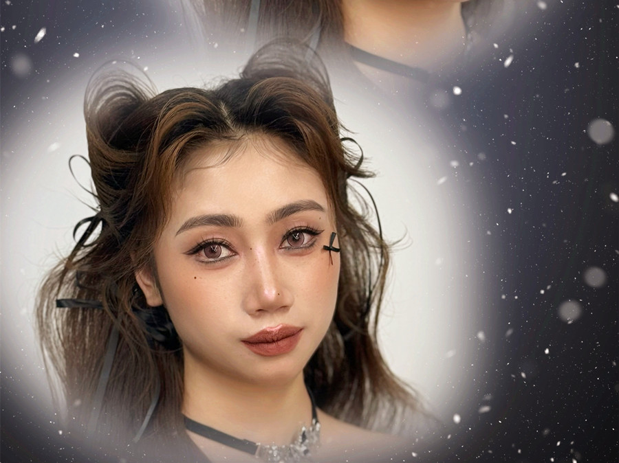 復(fù)古貓耳造型，廣西彩妝培訓(xùn)推薦