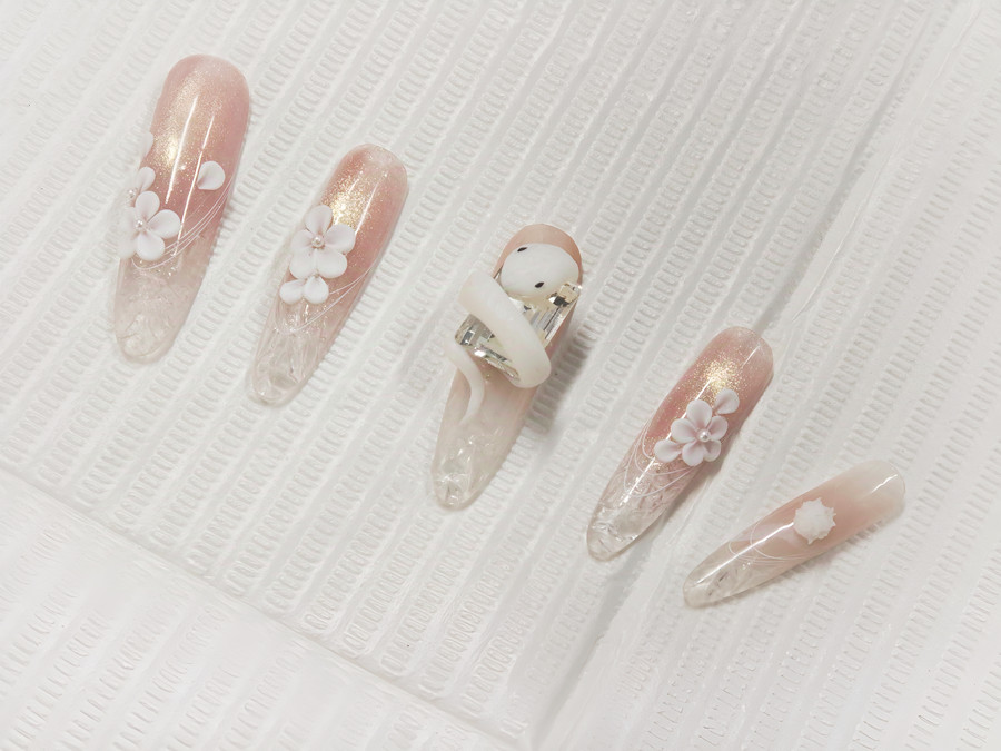 琉璃雕花美甲，廣西美甲工作室受歡迎的款式