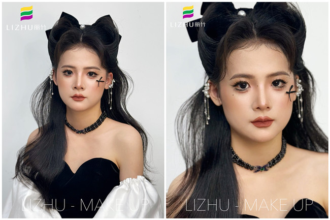 復(fù)古貓耳造型，南寧化妝培訓(xùn)中心課堂作品