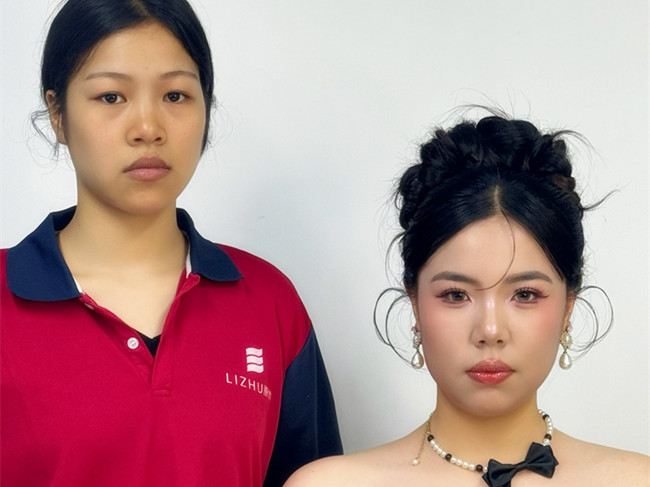 千金禮服造型，廣西美妝彩妝訓(xùn)練學(xué)員畢業(yè)作品